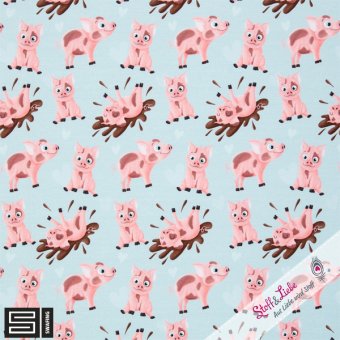 Jersey Landkind SCHWEIN Mrs. Mint Design by Swafing 