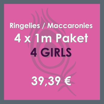 4 x 1m PAKET Ringelies/Macca 4 GIRLS 