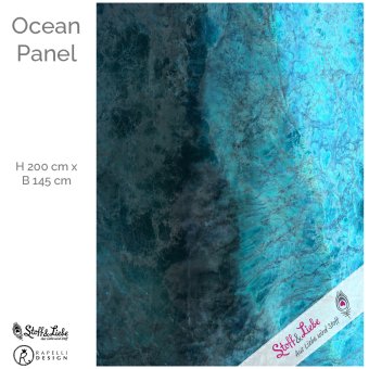 OCEAN -  2 Meter XXXL Panel AQUA 